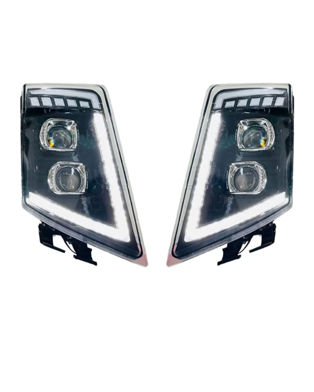 Комплект LED Фарове с DRL дневна светлина къси-дълги, мигач за камион Volvo FH13 FH16 FM460 FH500 - 24V
