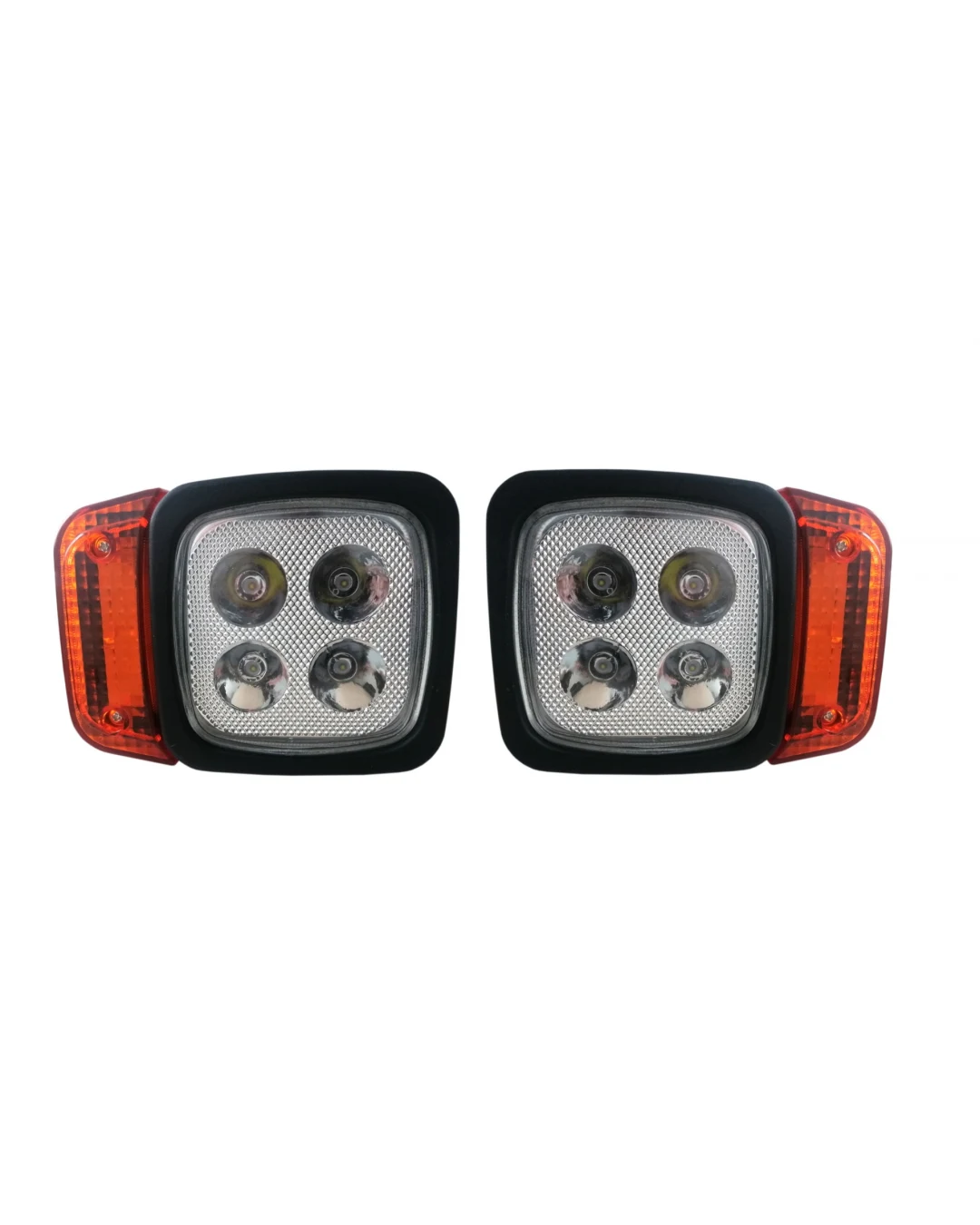 Комплект LED Фарове с Мигач, Подходящ за Трактор, Комбайн, Багер, Снегорин и др - 4 диода (12W, 1000 lm за всяка светлина)
