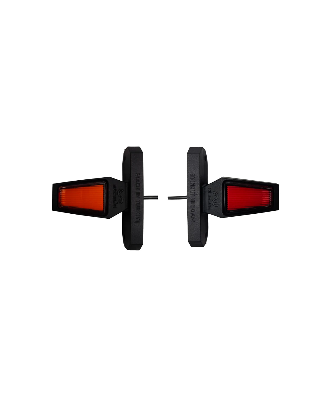 Комплект LED Габаритни светлини тип рогче с 3 позиции - Жълт Червен 90 mm 12V-24V