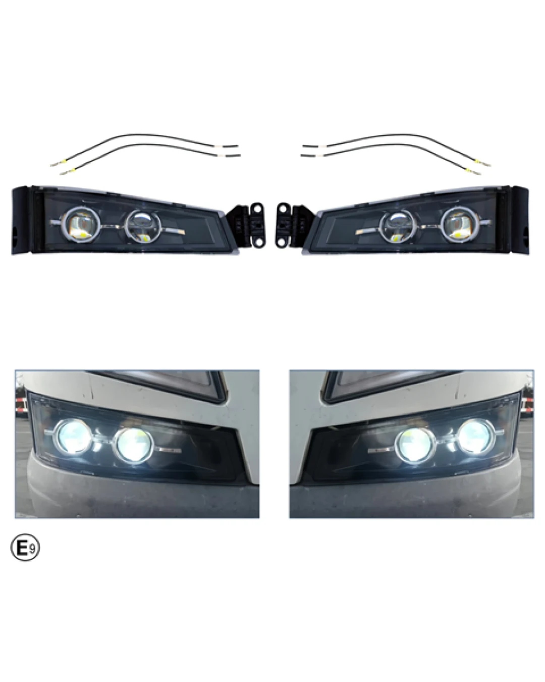 Комплект LED халогени, фарове за мъгла с двойна лупа за VOLVO FH4 / FM4 (2013–2019)