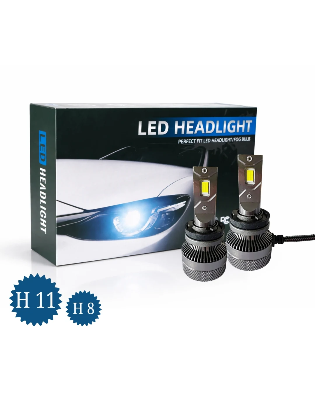 Комплект LED крушки H11/H8 – Smart CSP технология, CANBUS, 70W, 12–24V