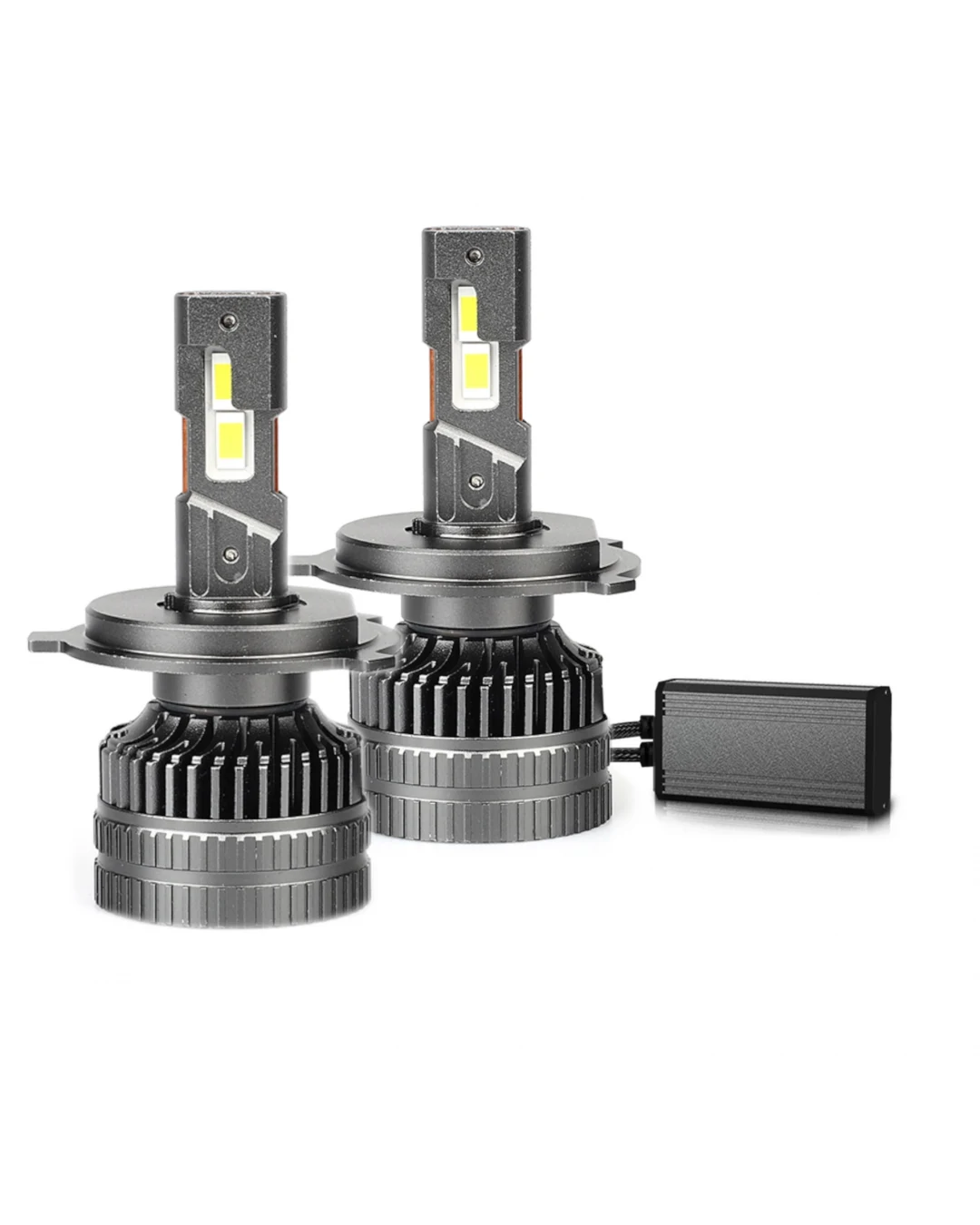 Комплект LED крушки H4 къси/дълги светлини – 12V-24V 60W 6500LM 6000K CANBUS без грешки