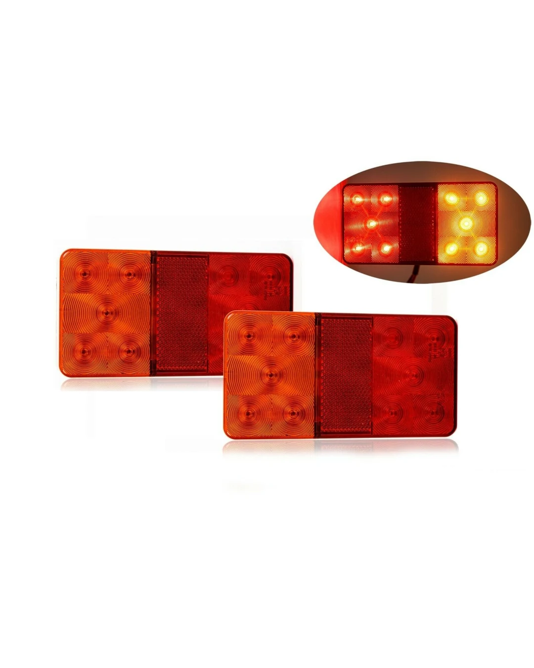 Комплект LED Лед Диодни Стопове, Slim, 12V, За Камион, Ремарке, Бус