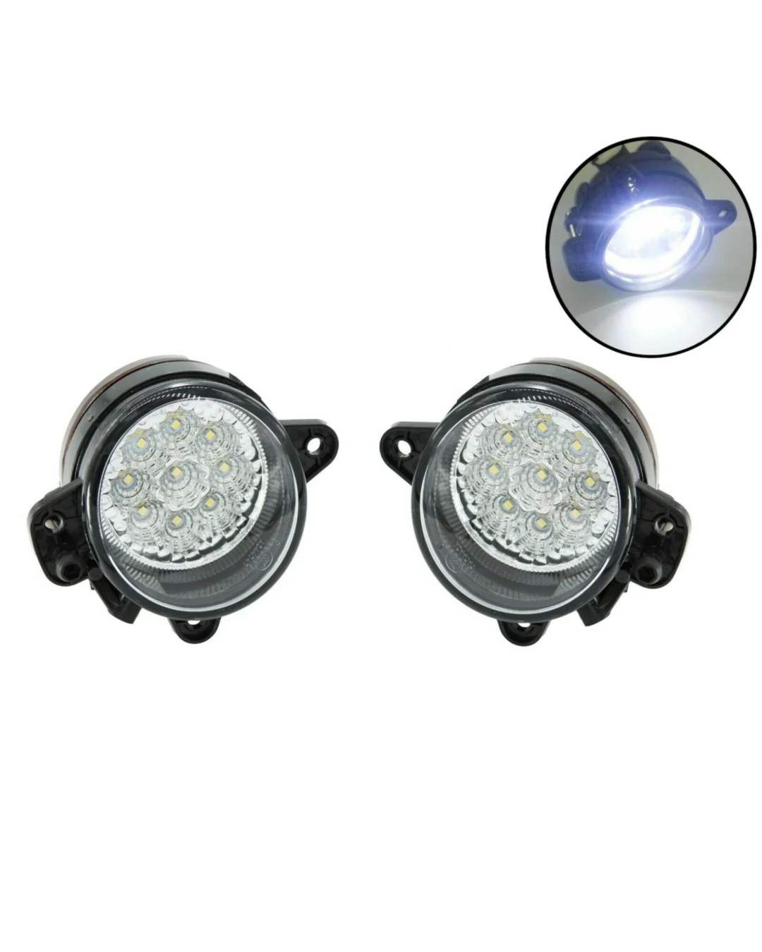 Комплект ЛЕД LED лампи за халогени за броня за Фолксваген Транспортер Т5 VW TRANSPORTER T5 2003-2010 Крафтер 06+ Шкофа Фабия Skoda Fabia 2007-2014