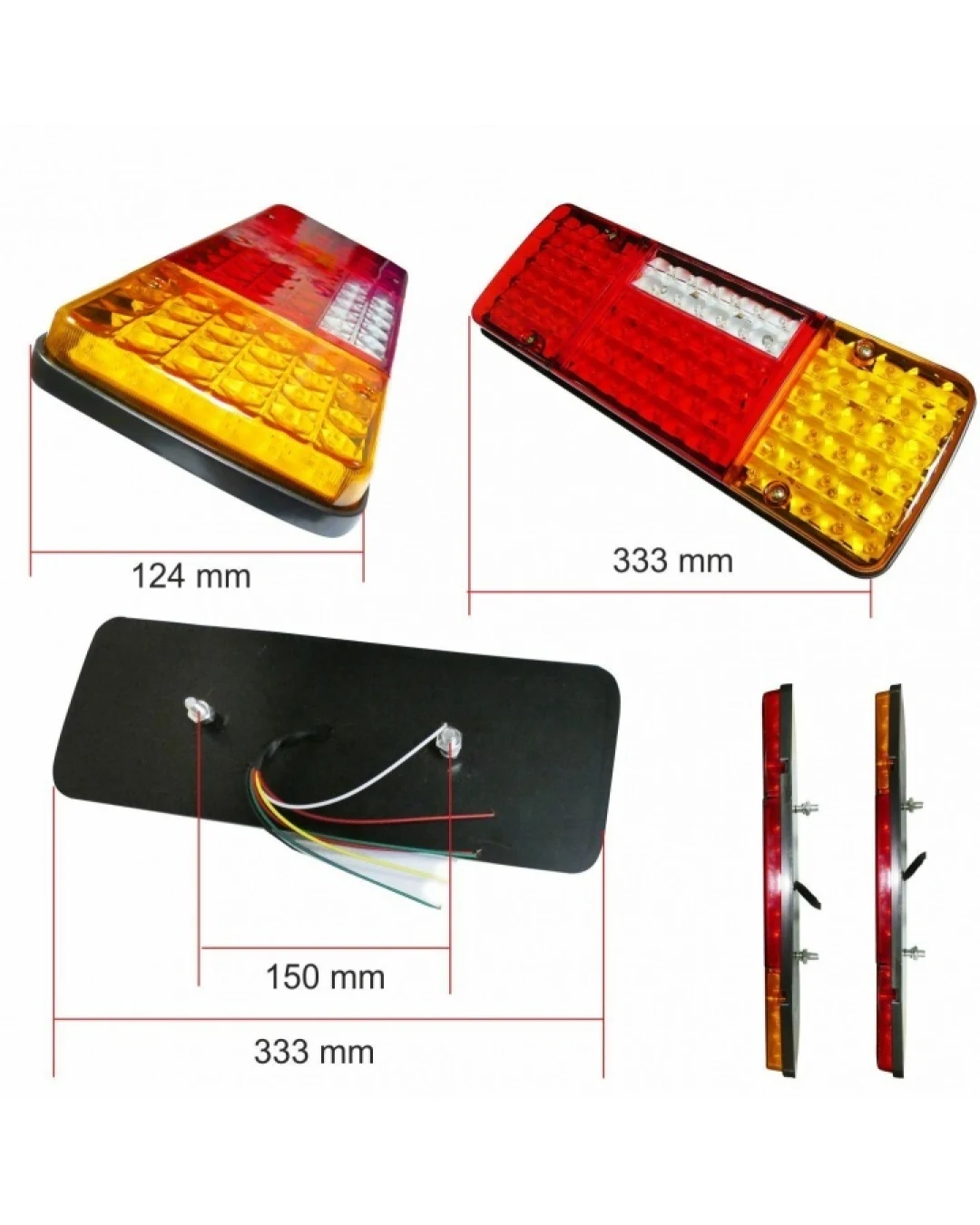 Комплект LED стопове мигач задна светлина 12V за камион бус ТИР, ремарке