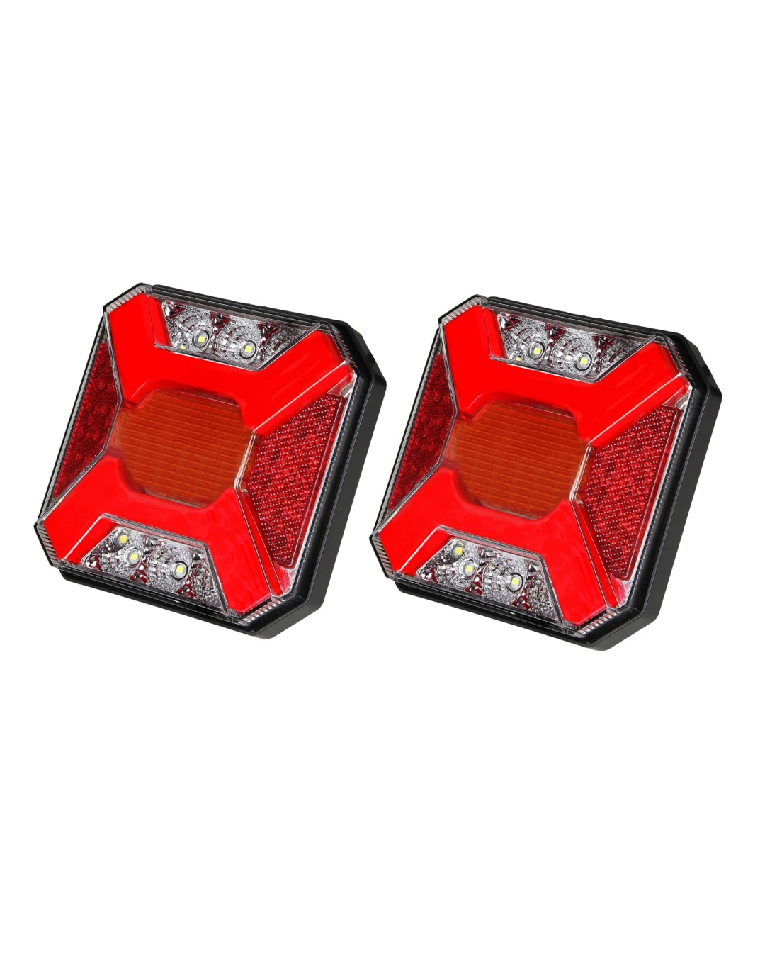 Комплект LED Стопове с 4 функции за ремарке / бус - Neon Габарит, Стоп, Мигач, Заден ход, 12V