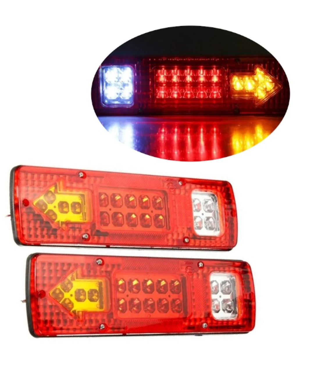 Комплект LED стопове стоп светлина с мигач задна светлина 12v за камион бус ТИР ремарке каравана 29 x 8 cm