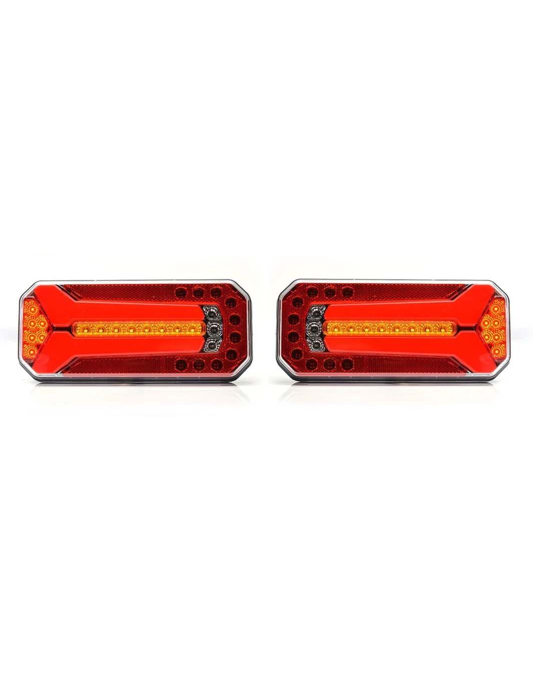 Комплект LED Светодиодни Стопове, Ляв и Десен, 4 Функции, Е-Мark, Неон Ефект, 12V-24V