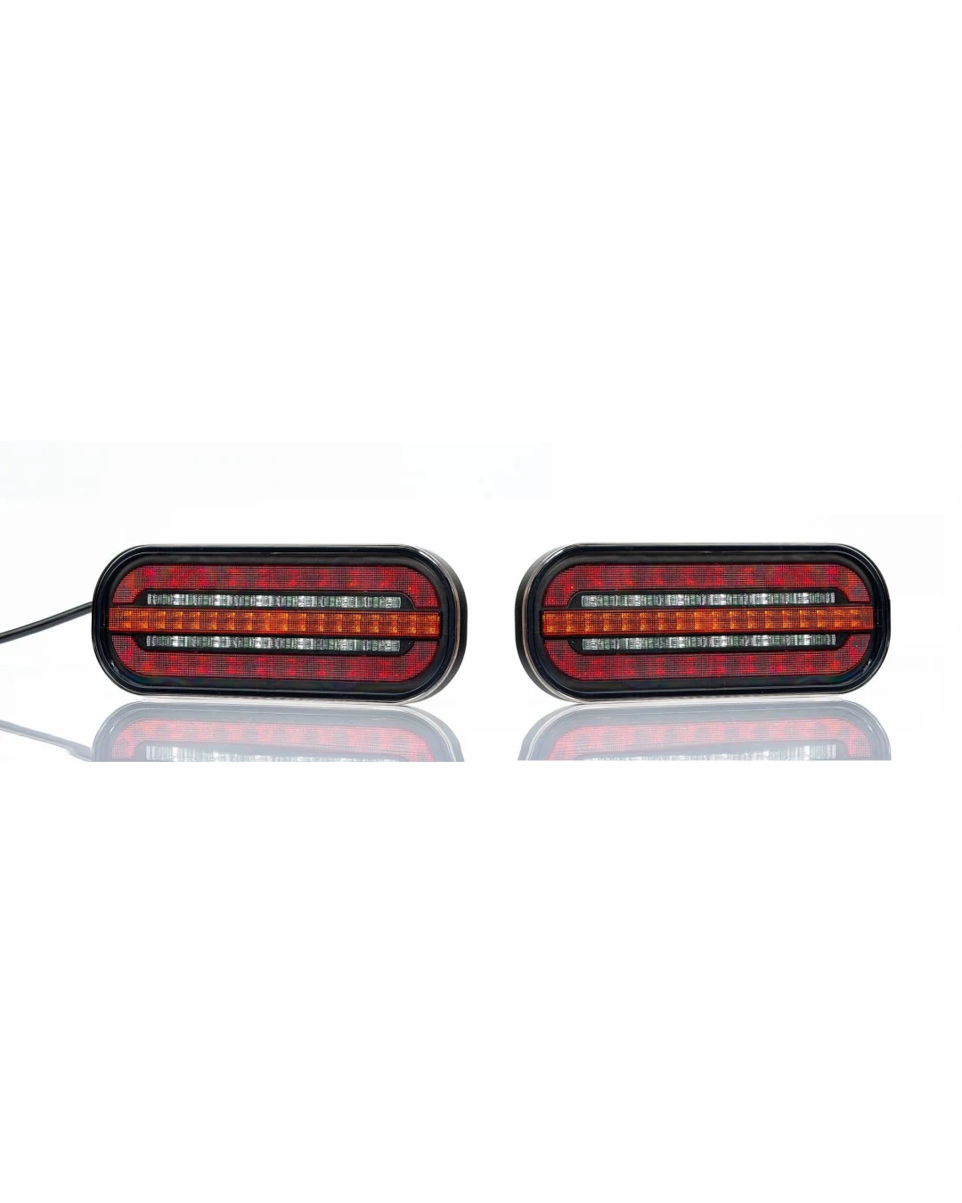 Комплект LED Светодиодни Стопове с Динамичен Мигач, С Кабел, 3 Функции, Е-Мark, 12V-24V