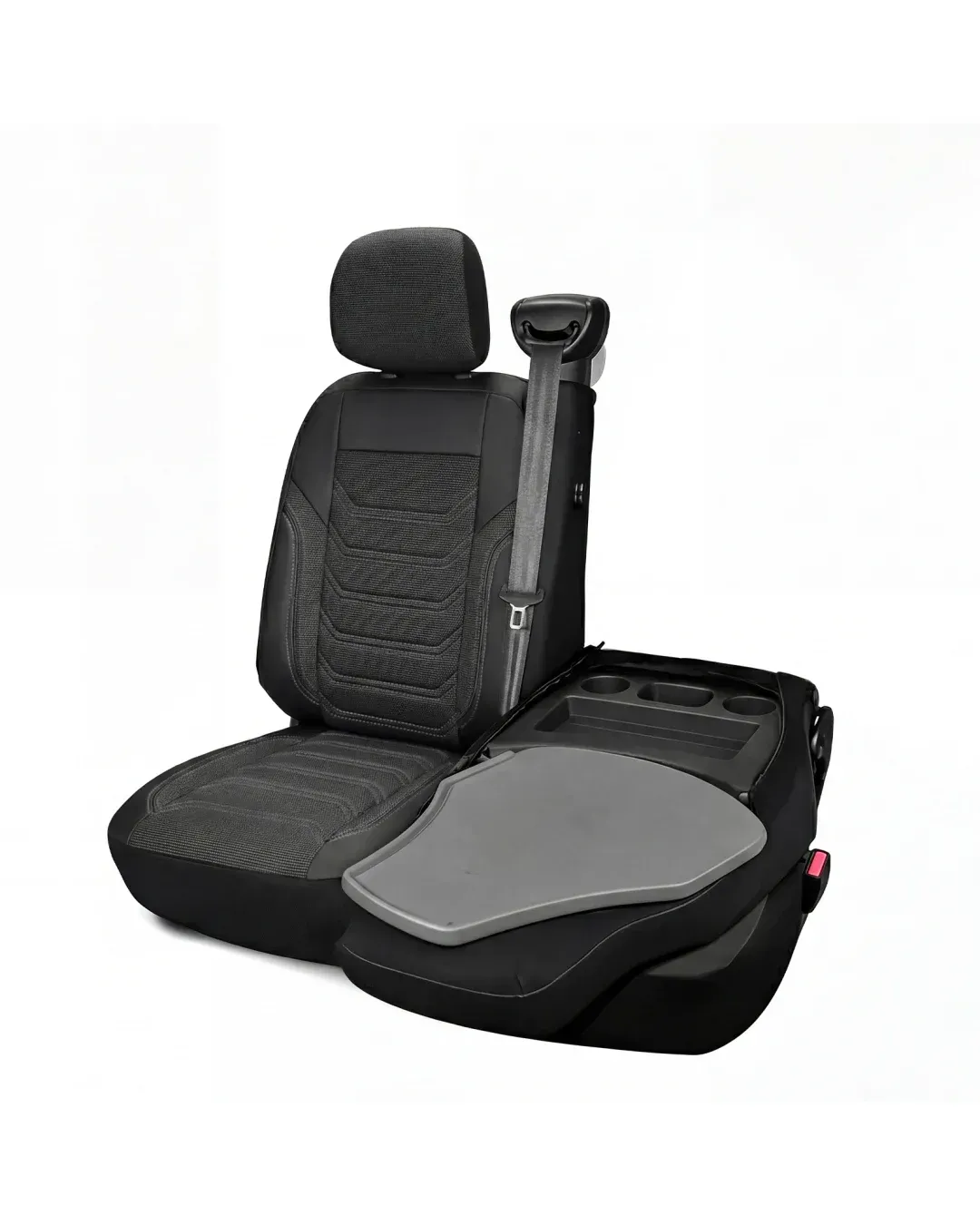 Комплект луксозна тапицерия PANDA за RENAULT MASTER III 2010-2024 / OPEL MOVANO B 2010-2021 / NISSAN NV400 2010-2021, Еко кожа и текстил, Черно/Сиво
