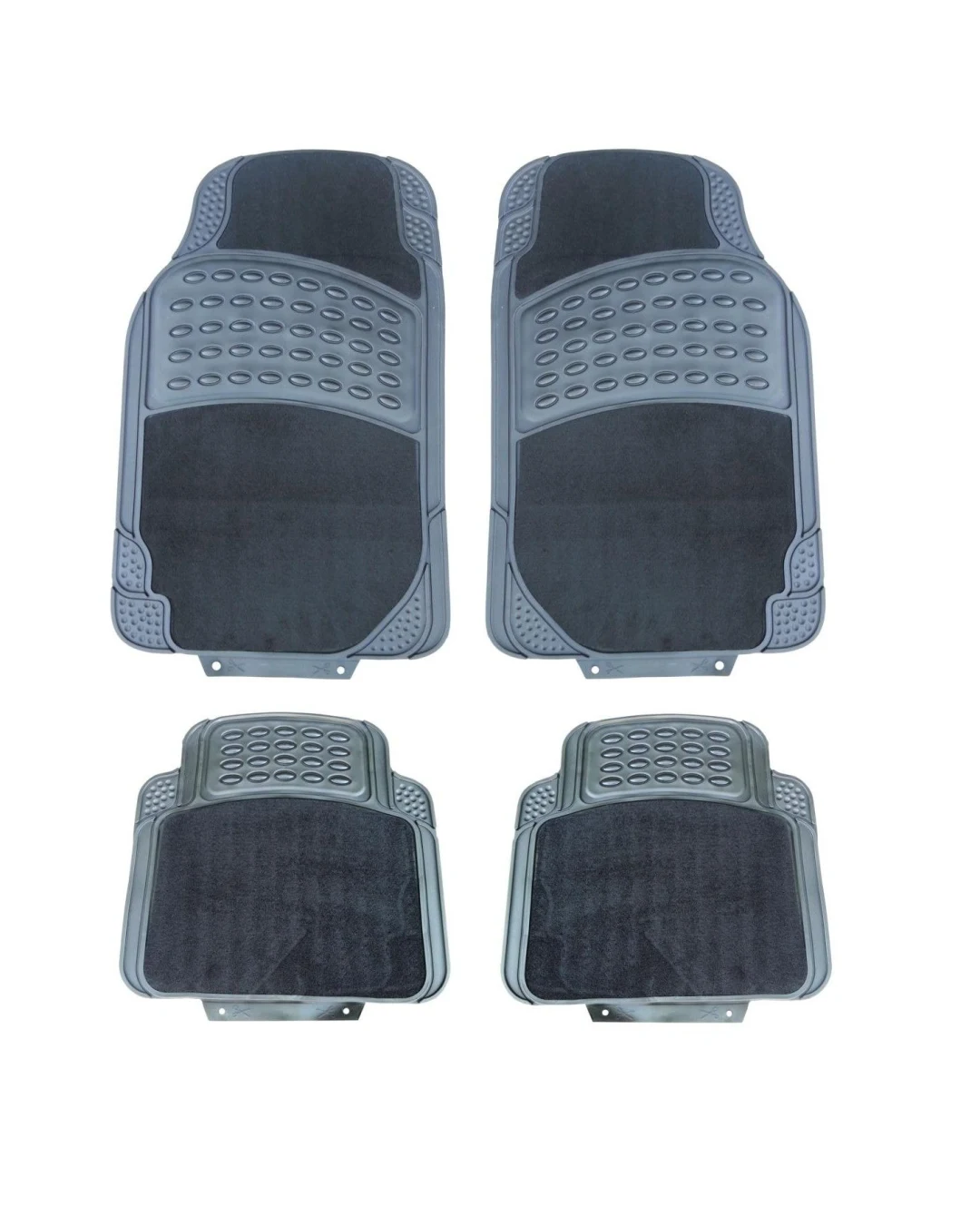 Комплект луксозни автомобилни стелки предни и задни Premium гумени PVC + Мокет 4 Броя