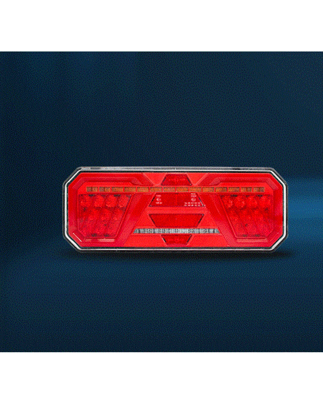 Комплект Ляв + Десен Мултифункционални Диодни LED Лед Стопове с Бягащ Мигач Неон Neon Ефект 12V 24V 350mm X 131mm X 35mm E9 За Бус Камион Тир Ремарке Караванa