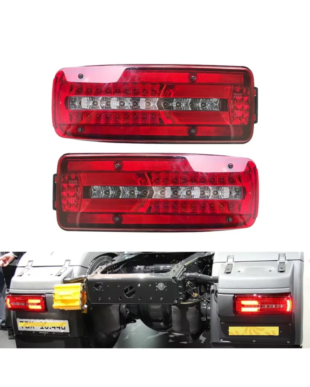 Комплект Ляв и Десен LED стопове Man TGX/TGS/TGL/TGM 24V с 8 функции E-Mark