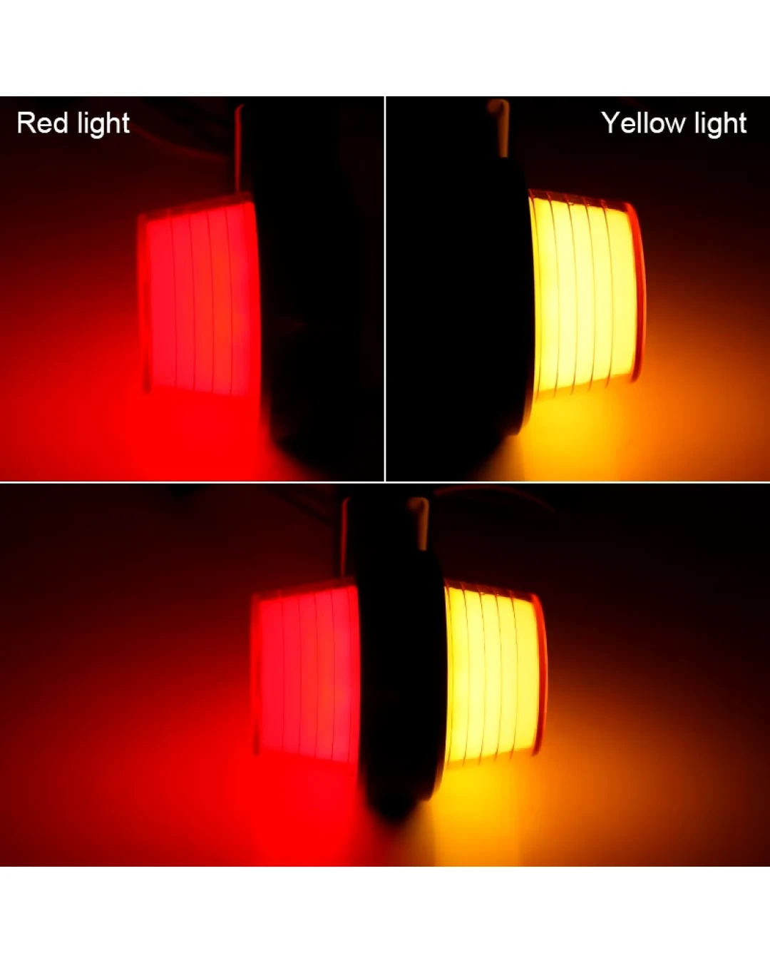 Комплект от 2 броя 12-24V ЛЕД LED диодни странични маркери рогчета светлини за камион ремарке каравана кемпер АТВ оранжево-червено