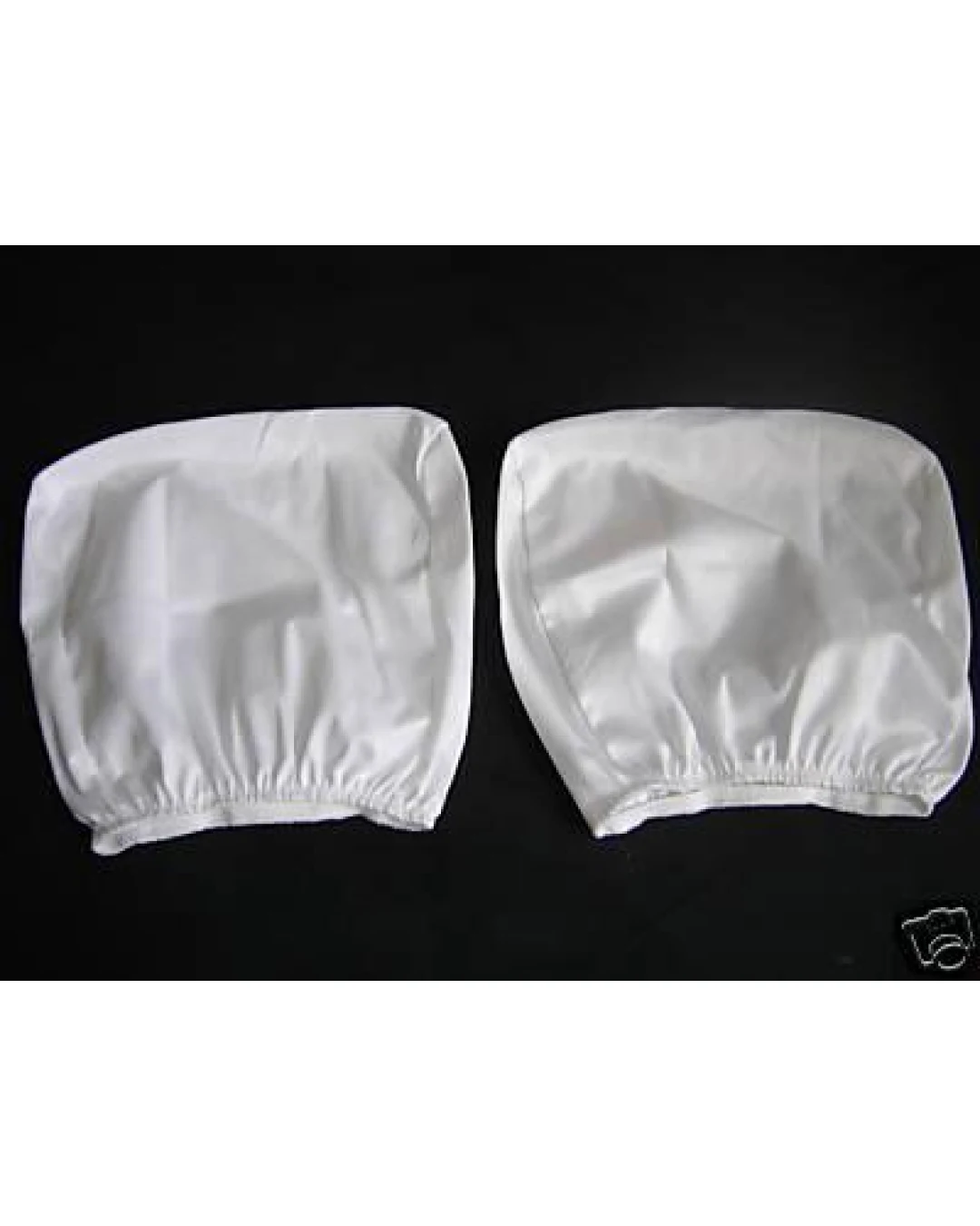 Комплект от 2 броя бели универсални калъфи за подглавници за автомобил