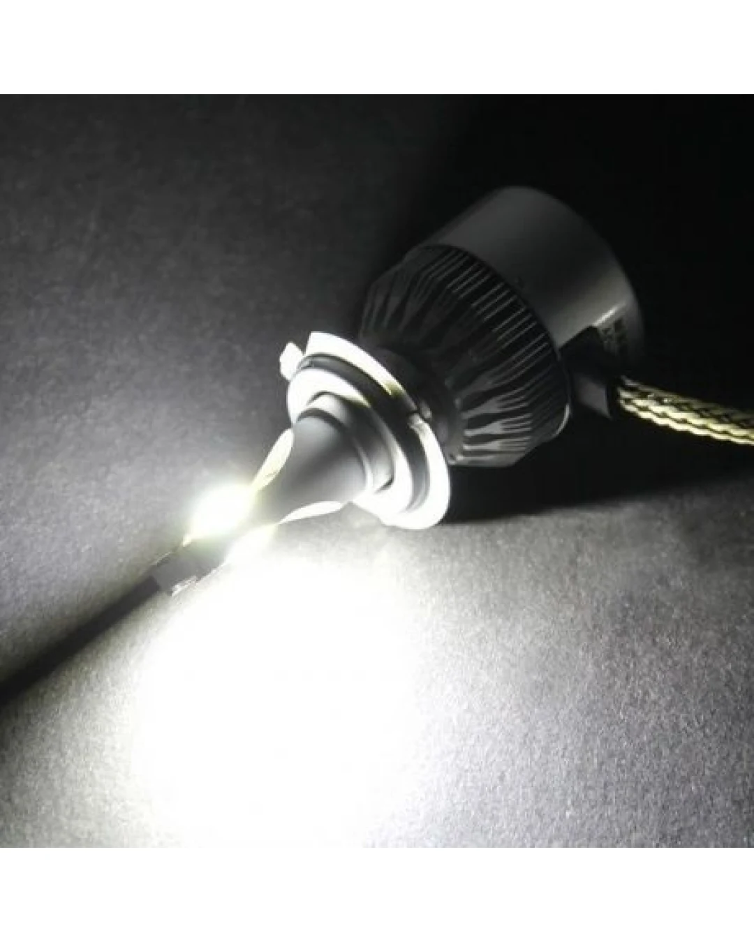 Комплект от 2 броя LED ЛЕД диодни крушки за фар халоген H11 / H8 / H9 12V 36W