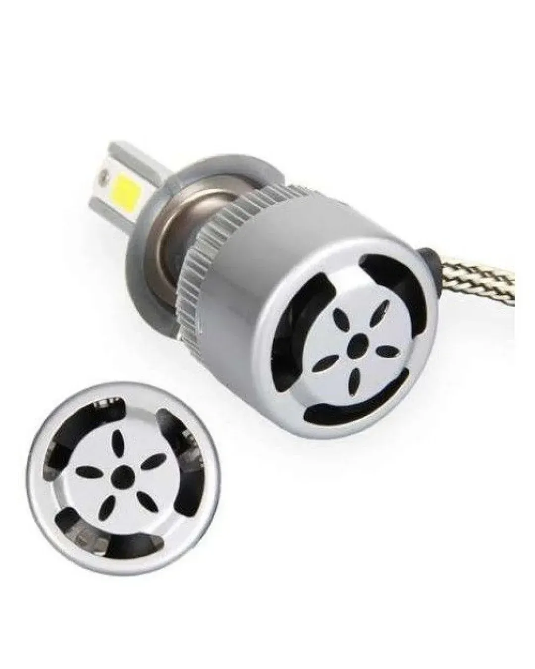 Комплект от 2 броя LED ЛЕД диодни крушки за фарове H1 36w 7600lm 12/24V