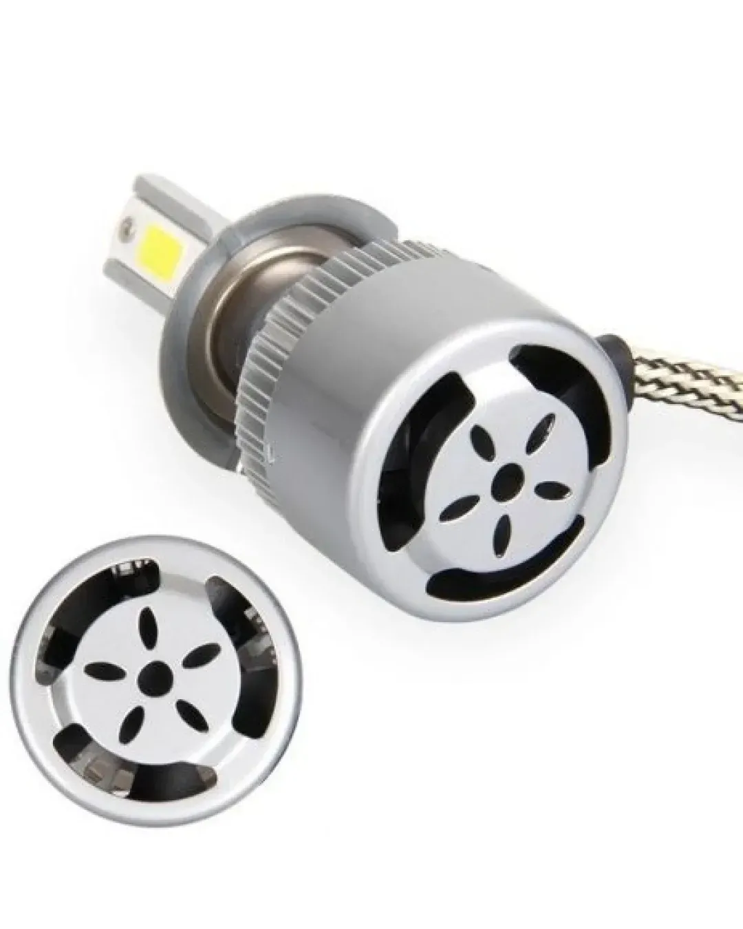 Комплект от 2 броя LED лед диодни крушки за фарове H7 Х7 36w 7600lm 12/24V