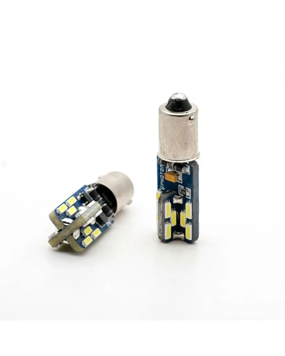 Комплект от 2 броя LED ЛЕД Крушки 24 SMD BA9S (H10W) 12V Бяла Светлина Бели 6000К Canbus без грешки EXCLUSIVE Photon