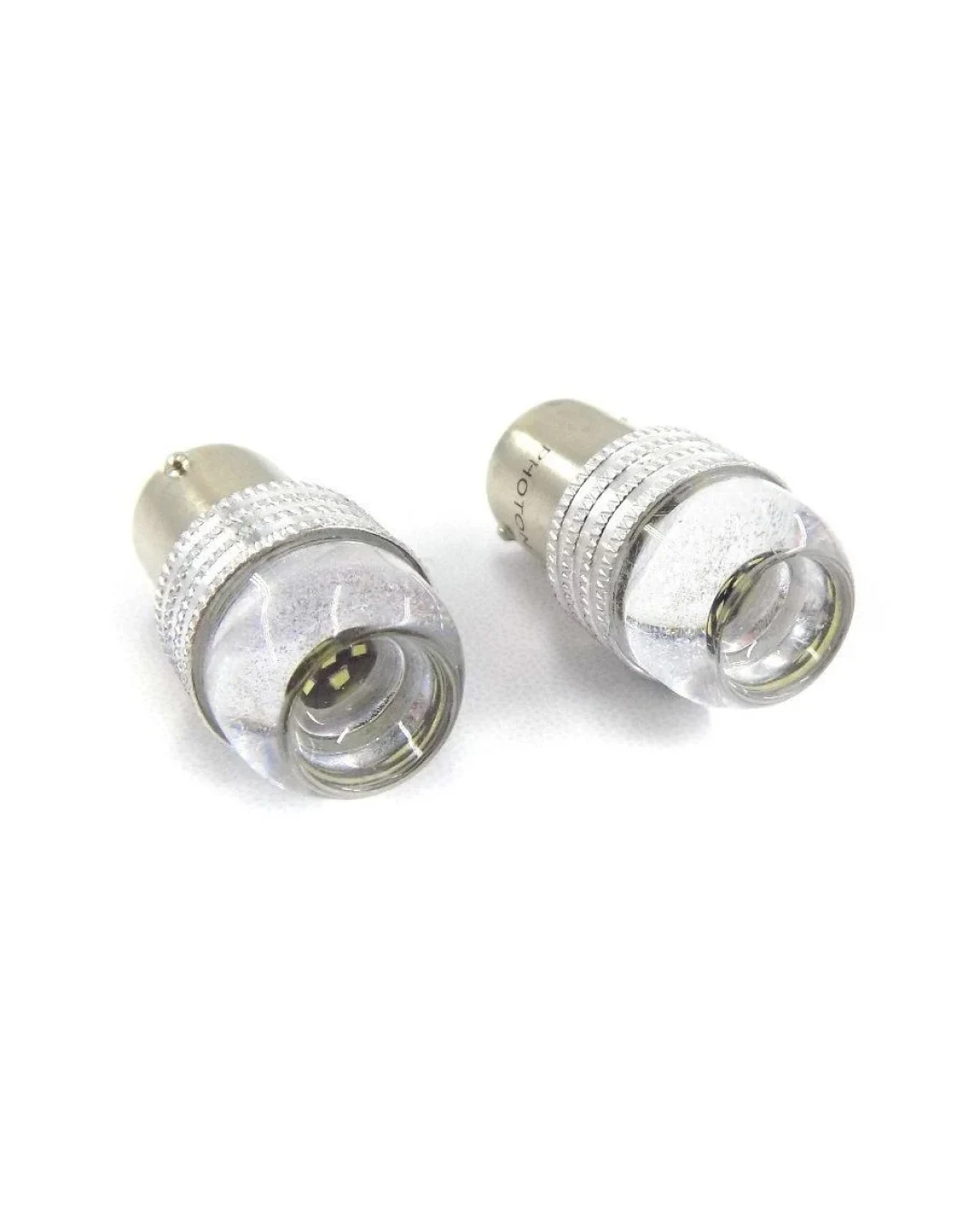 Комплект от 2 броя LED ЛЕД Крушки 6 SMD BA15S (P21W) 12V Бяла Светлина Бели 6000К