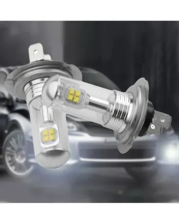 Комплект от 2 броя ЛЕД LED крушки за фарове H7 Х7 12V-24V Бели 6000k
