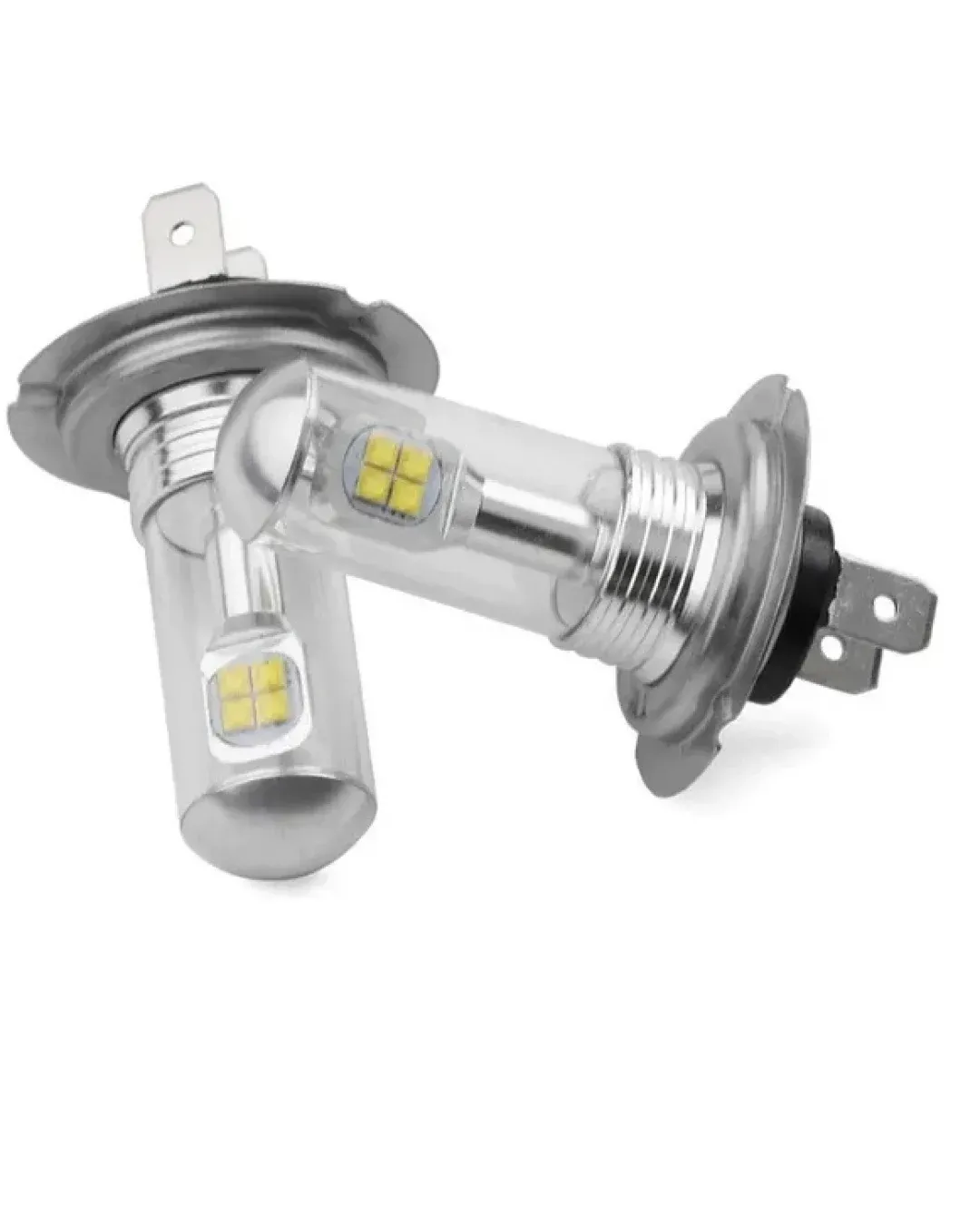 Комплект от 2 броя ЛЕД LED крушки за фарове H7 Х7 12V-24V Бели 6000k