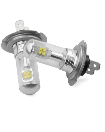 Комплект от 2 броя ЛЕД LED крушки за фарове H7 Х7 12V-24V Бели 6000k