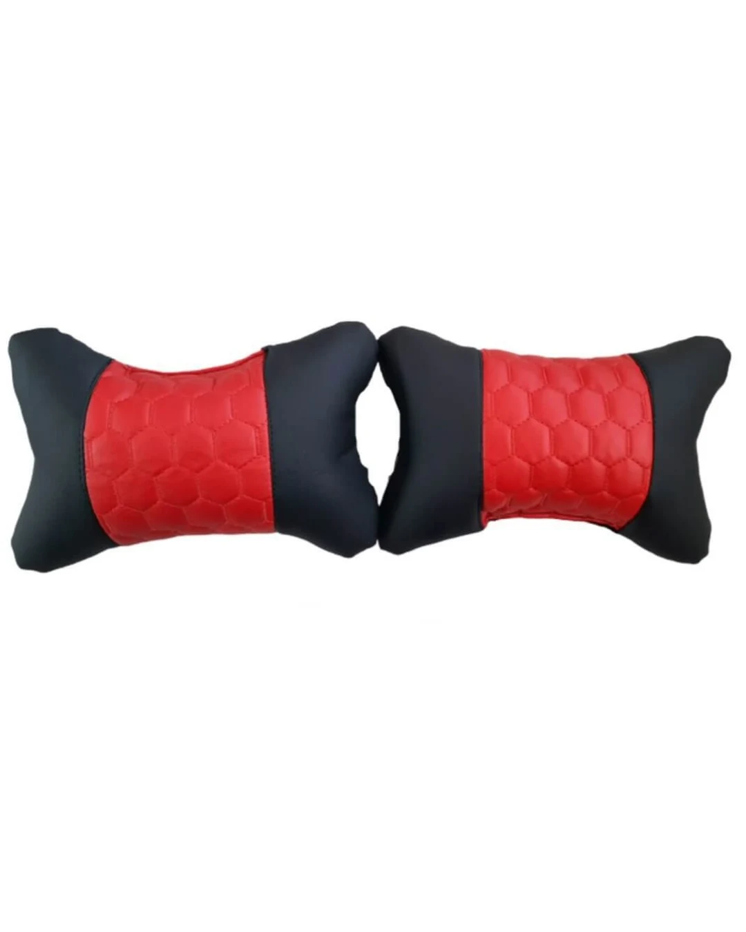 Комплект от 2 броя универсални възглавници авто възглавничка за врат за по-добър комфорт при дълъг път с автомобил червено-черно