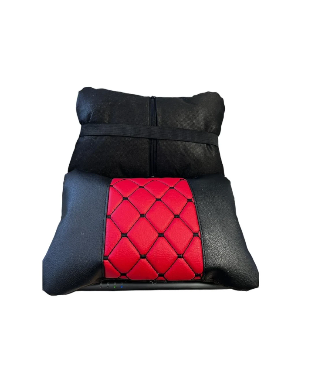 Комплект от 2 броя универсални възглавници авто възглавничка за врат за по-добър комфорт при дълъг път с автомобил червено с черен шев