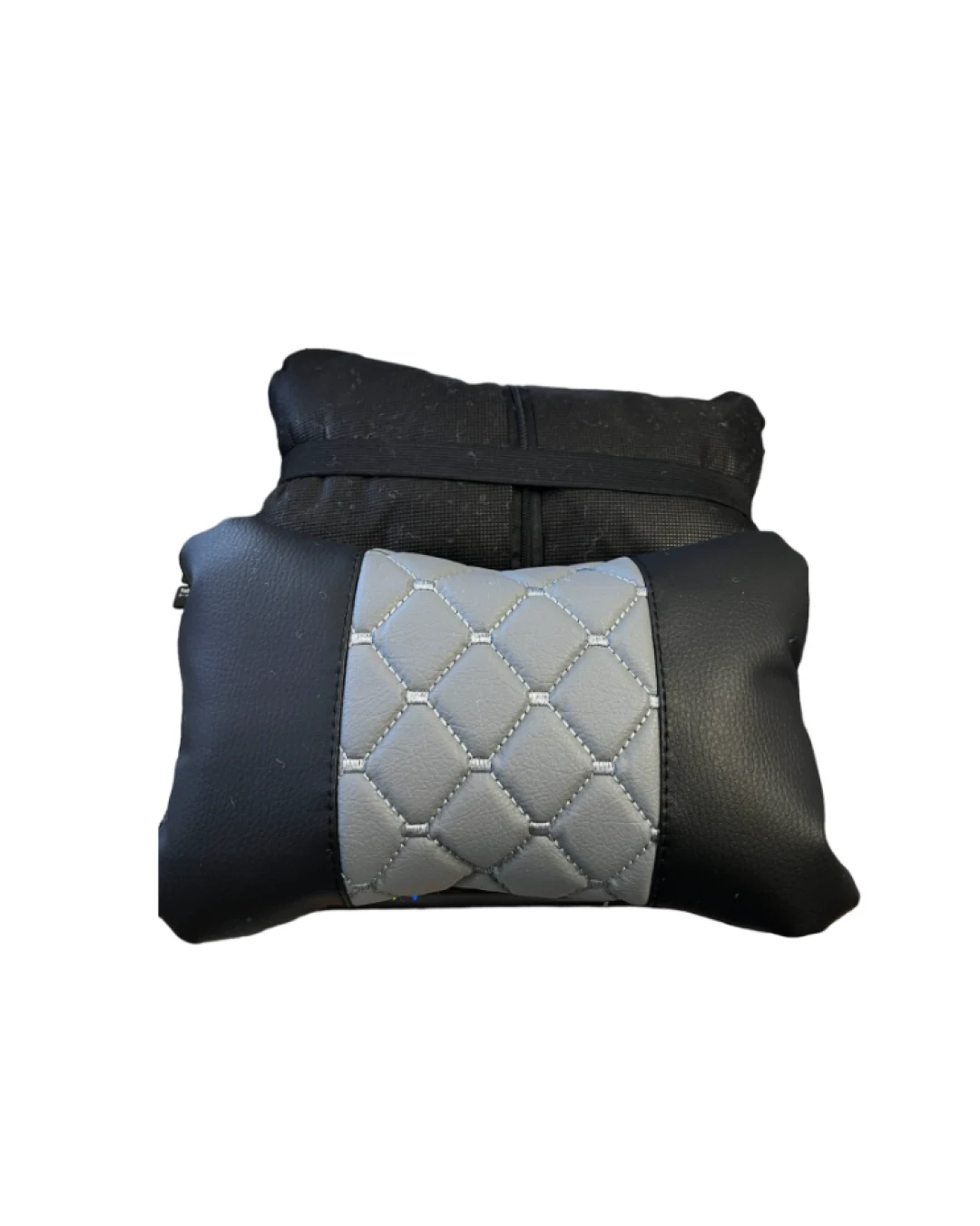 Комплект от 2 броя универсални възглавници авто възглавничка за врат за по-добър комфорт при дълъг път с автомобил сиво - черно