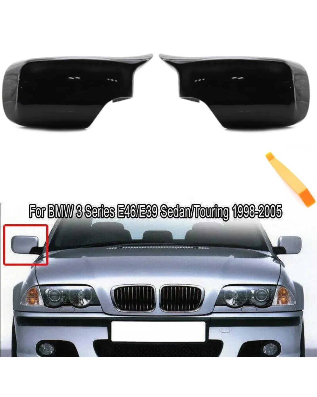 Комплект от 2бр. Batman Style капаци за странични огледала за BMW E46 E39 1998-2005г.