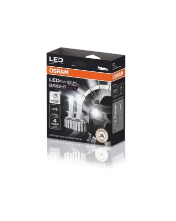 Комплект от 2бр Лед Led Диодни Крушки Osram H1 LEDriving HL BRIGHT +300% за фарове 12V