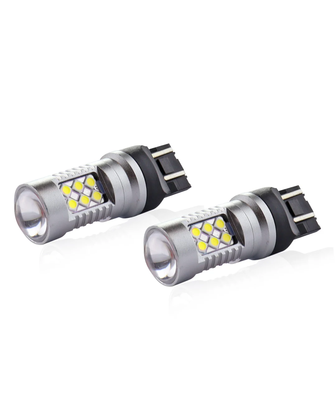 Комплект от 2бр. LED Лед Диодни крушки T20 W21/5W Canbus 3030 24SMD 12V-24V бяла светлина