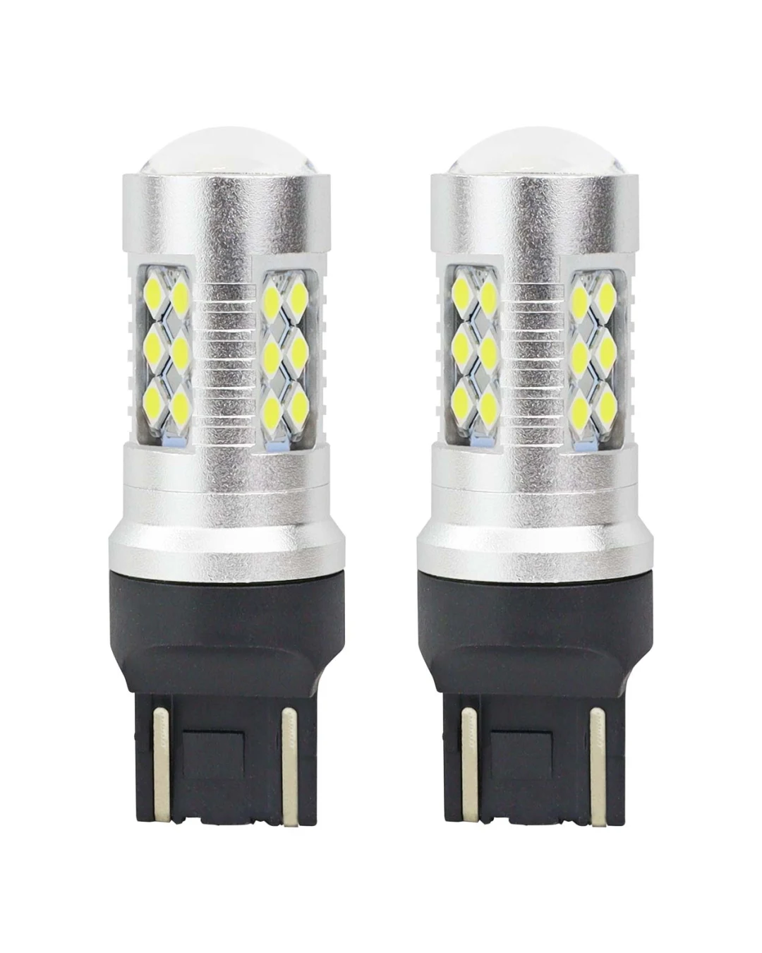Комплект от 2бр. LED Лед Диодни крушки T20 W21/5W Canbus 3030 24SMD 12V-24V бяла светлина