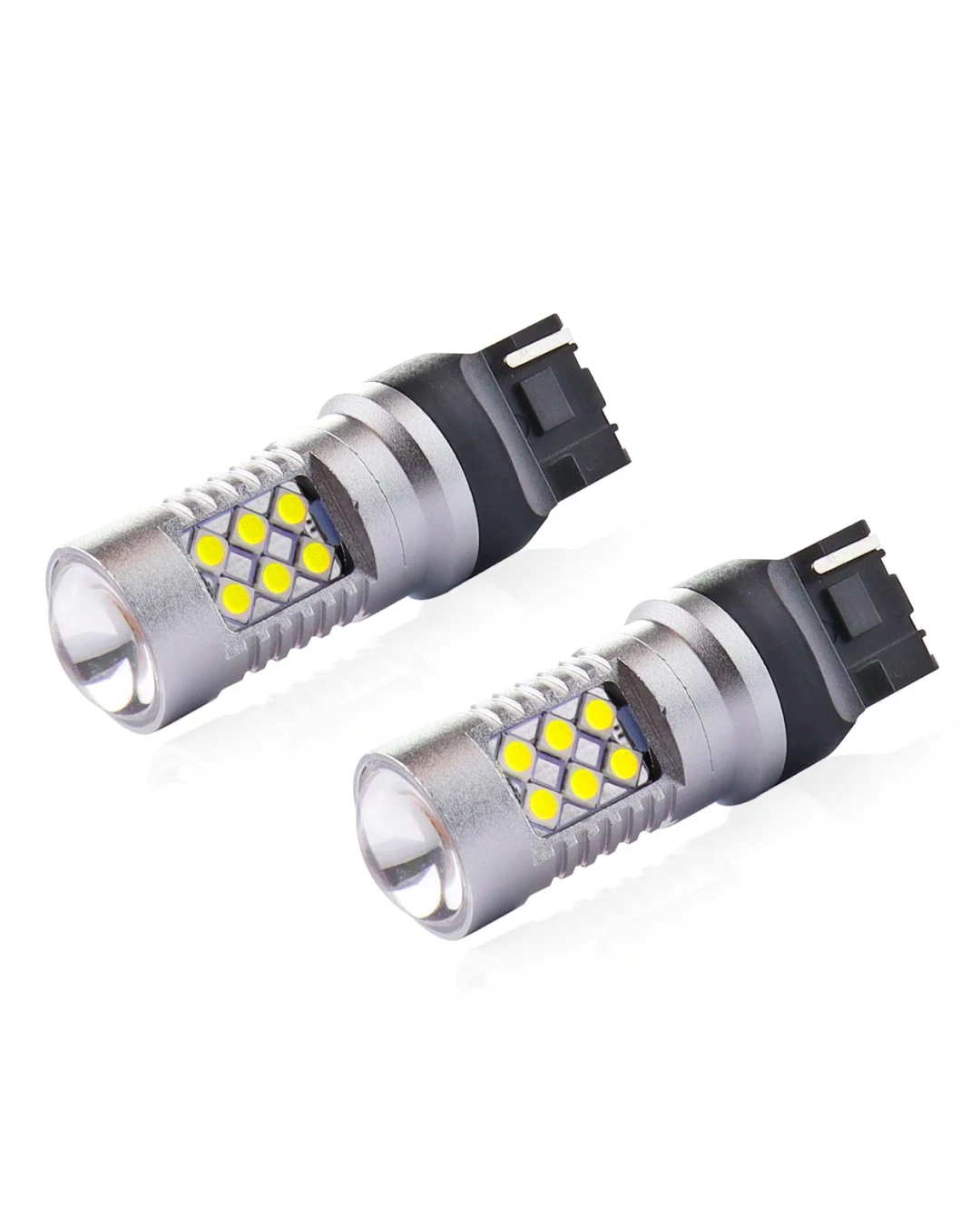 Комплект от 2бр. LED Лед Диодни крушки T20 W21W Canbus 3030 24SMD 12V-24V бяла светлина