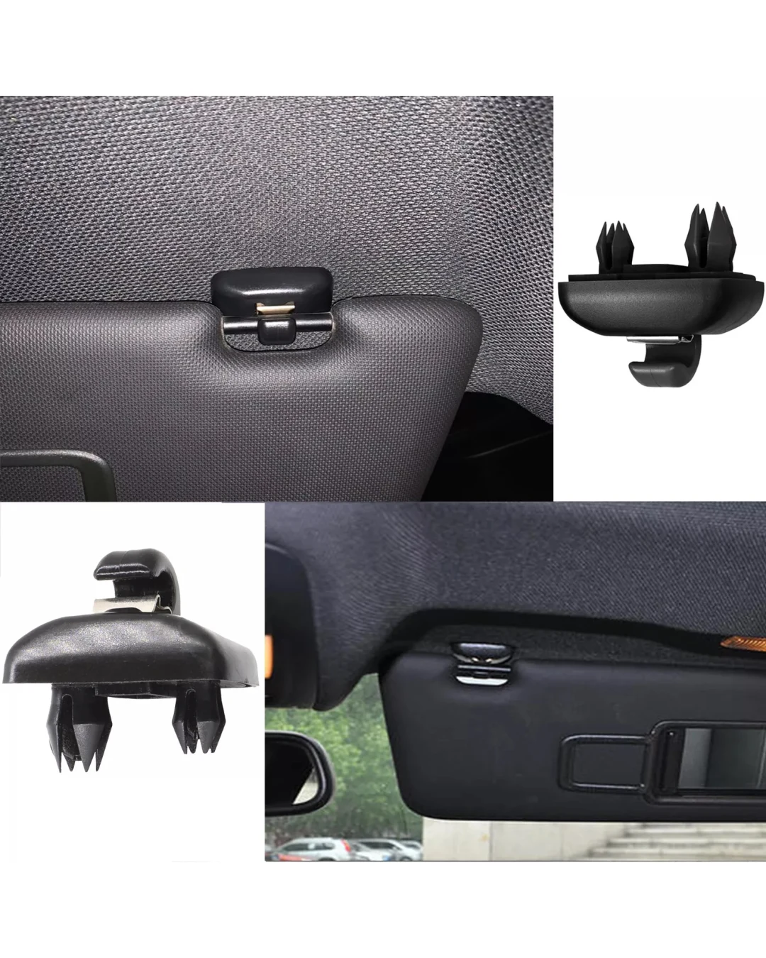 Комплект от 2бр. щипка държач за сенник за VW Audi Skoda черна