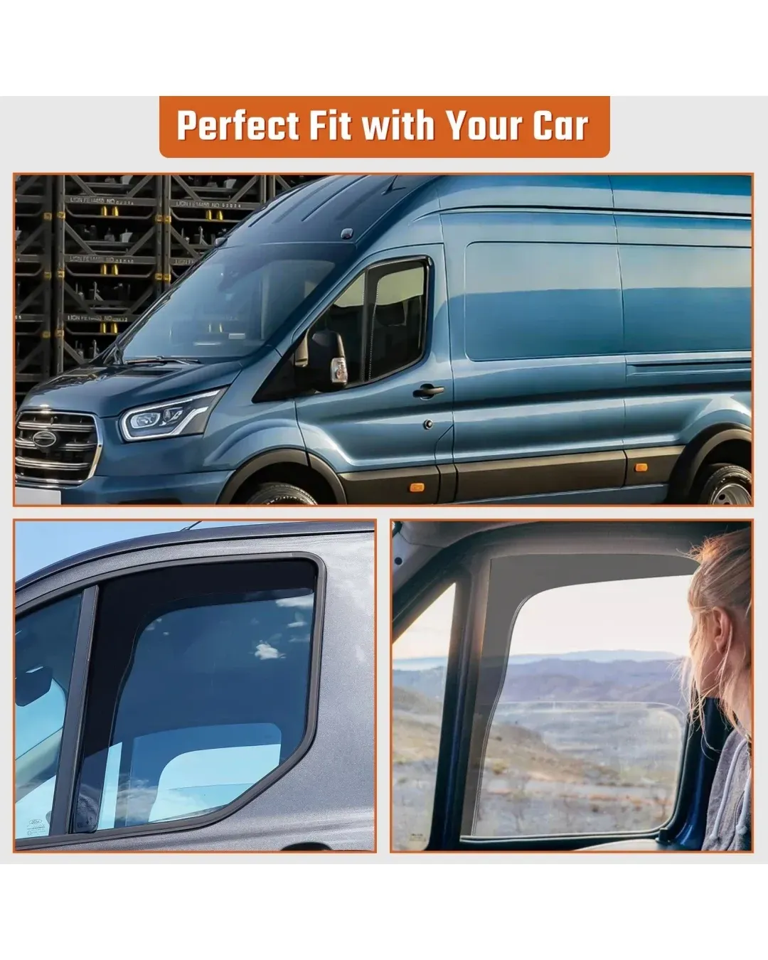 Комплект от 2бр. ветробрани за FORD TRANSIT - 2014+