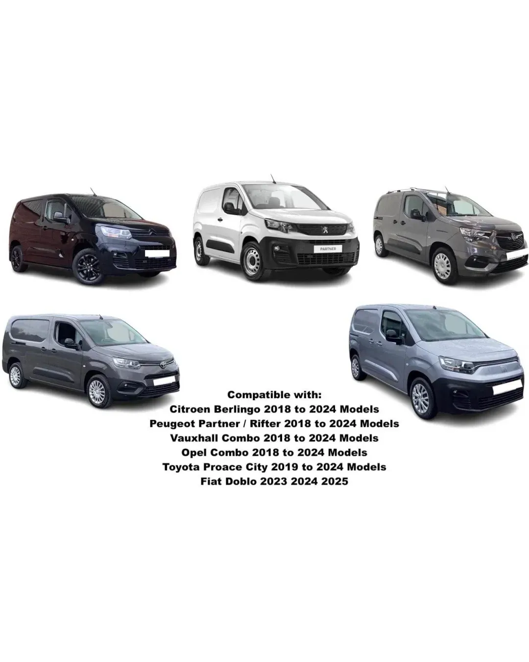 Комплект от 2бр. ветробрани за Peugeot Partner / Citroen Berlingo / Toyota Proace City / Opel Combo след 2018