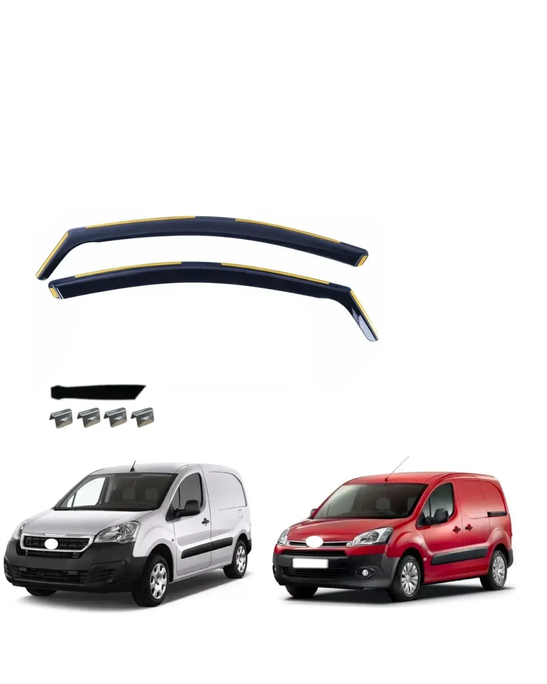 Комплект от 2бр. ветробрани за Peugeot Partner II Tepee / Citroen Berlingo II 2008 - 2018 г.