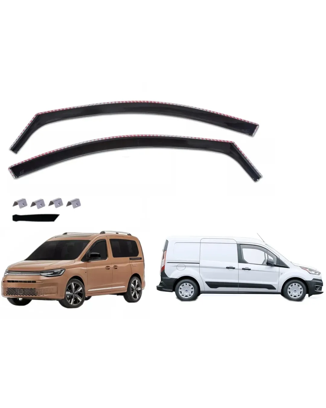 Комплект от 2бр. ветробрани за VW Caddy (5-Gen) / Ford Transit Connect (2-Gen) - 2020+