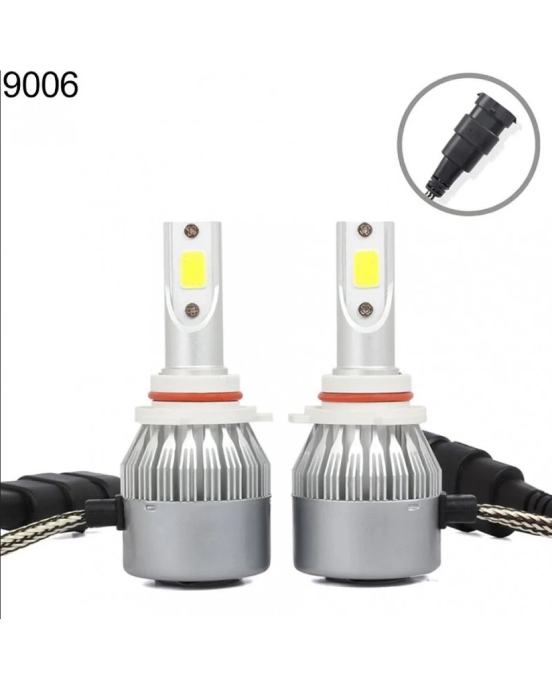Комплект от 2броя LED ЛЕД диодни крушки за фар халоген HB4 ХБ4 12V 36W