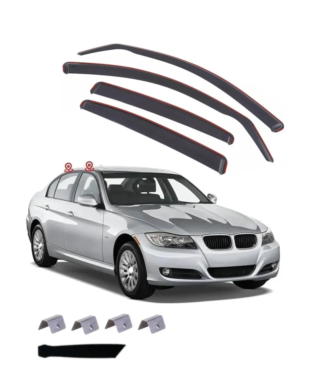Комплект от 4бр. ветробрани за BMW 3-та серия E90 2006-2011