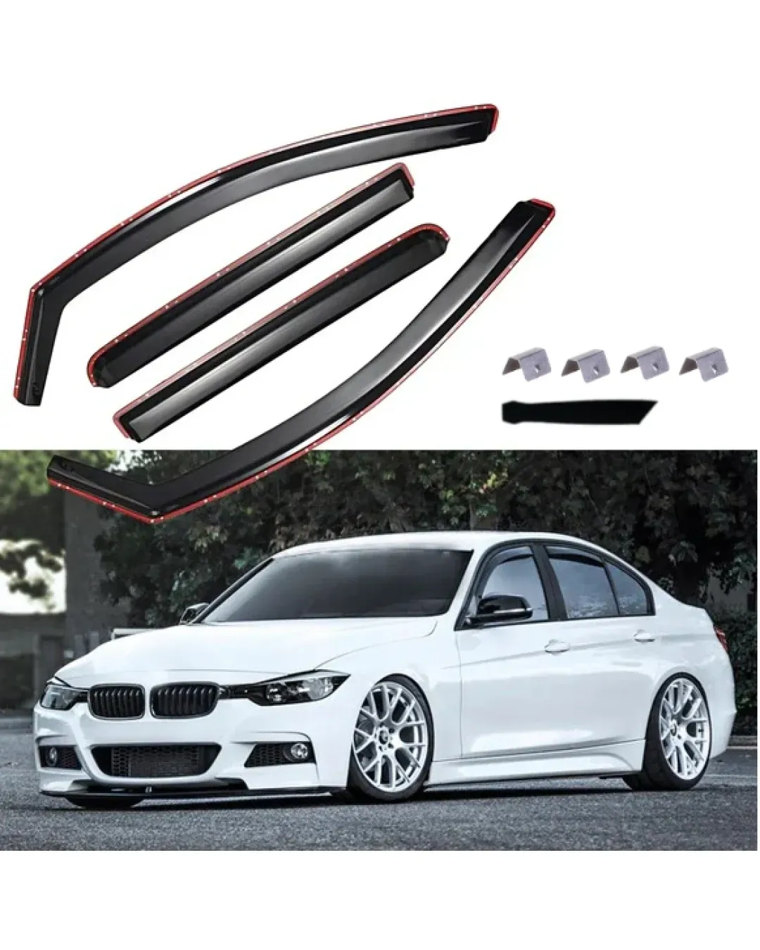 Комплект от 4бр. ветробрани за BMW 3-та серия Седан F30 2012-2019