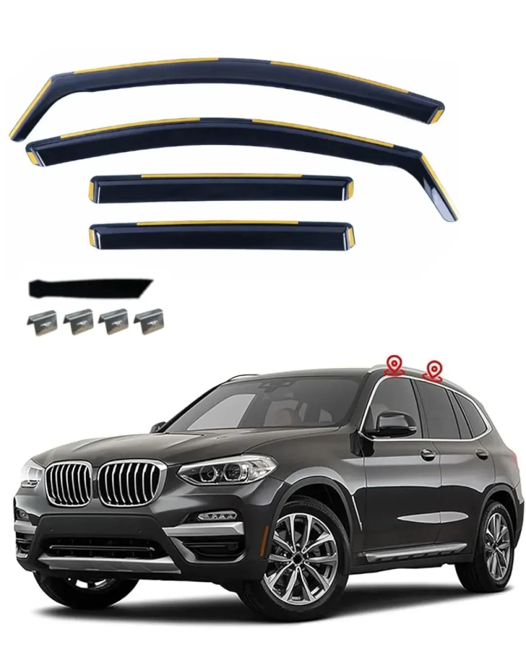 Комплект от 4бр. ветробрани за BMW X3 G01 2017 - 2023 г.