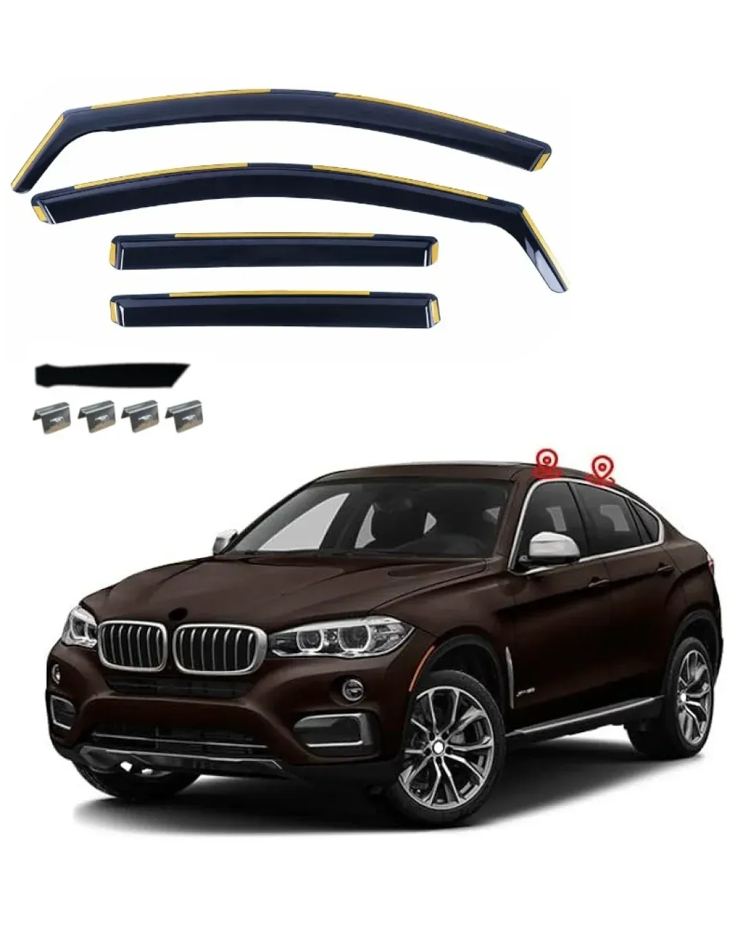 Комплект от 4бр. ветробрани за BMW X6 F16 2014 - 2018 г.