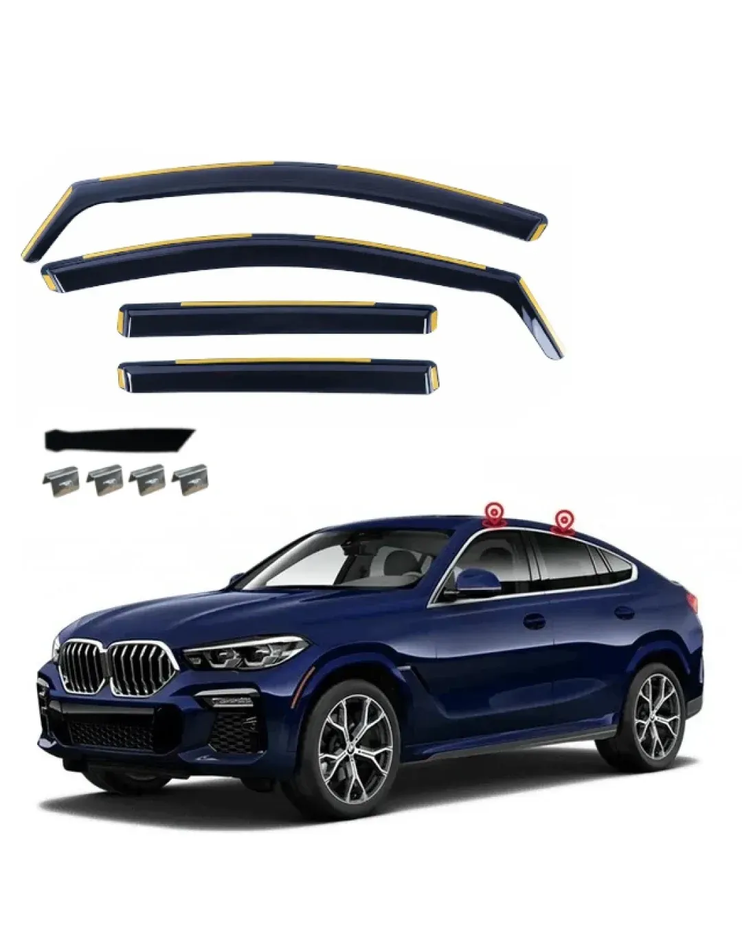Комплект от 4бр. ветробрани за BMW X6 G06 2019 - 2025 г.