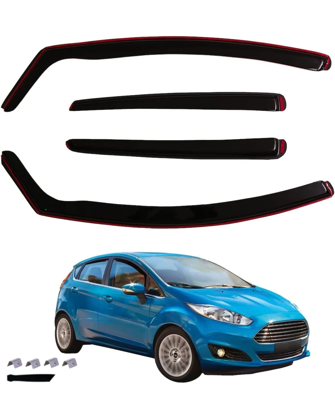 Комплект от 4бр. ветробрани за FORD FIESTA MK7 5 врати 2008-2017