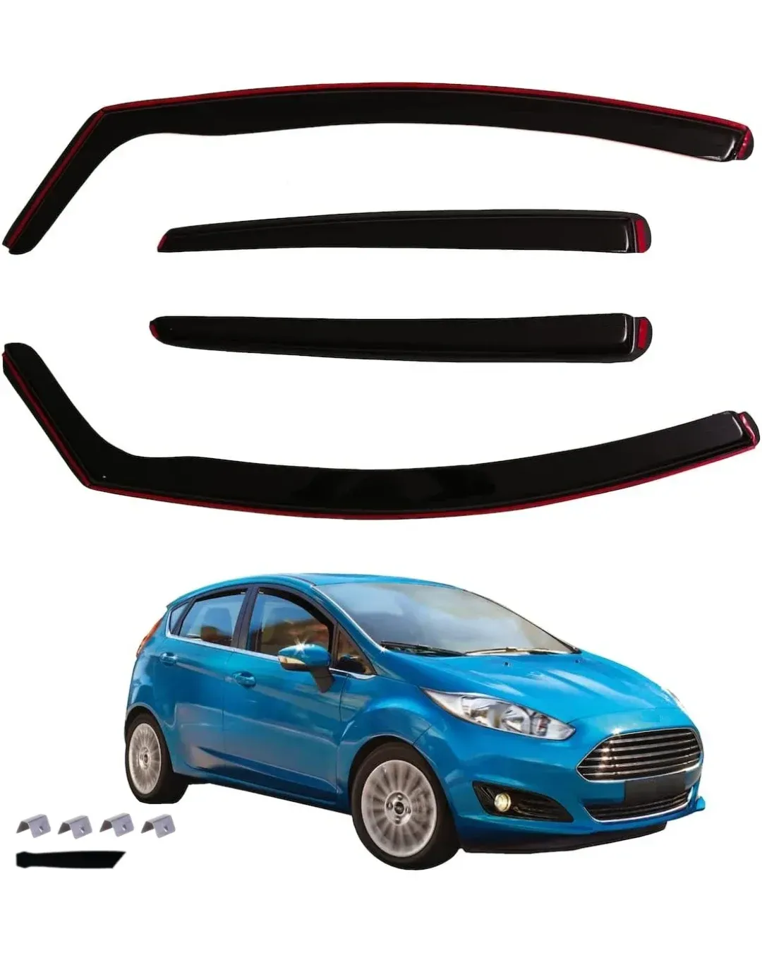 Комплект от 4бр. ветробрани за FORD FIESTA MK7 5 врати 2008-2017