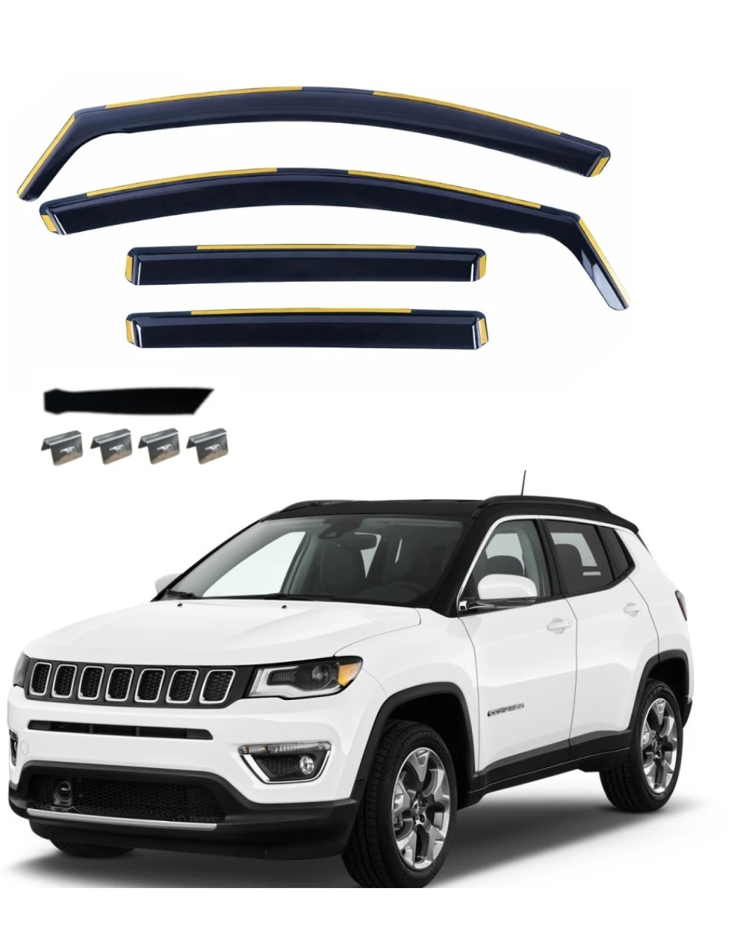 Комплект от 4бр. ветробрани за Jeep Compass II (MP) 2018 г. +