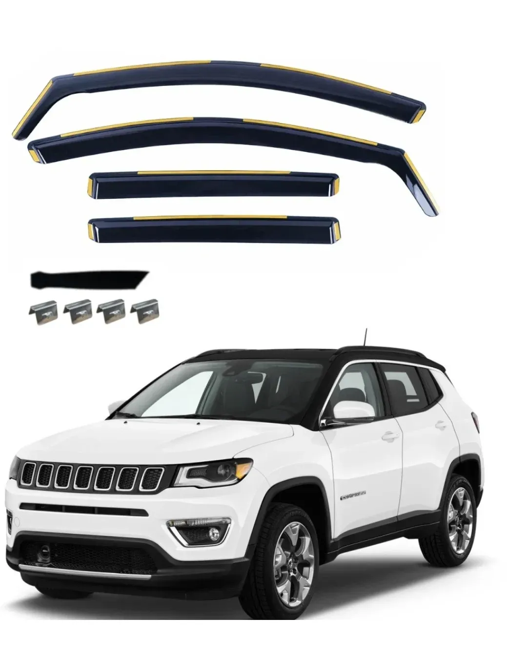 Комплект от 4бр. ветробрани за Jeep Compass II (MP) 2018 г. +